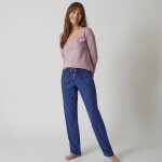 T - shirt pyjama manches longues motif floral imprim - blancheporte