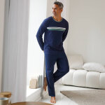 T - shirt pyjama ray manches longues - blancheporte