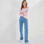 T - shirt ray� manches longues - blancheporte