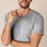 T - shirt sous - v�tement homme col rond manches courtes chaleur douce - lot de 2 - 101 / 108 - gris ...