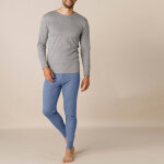 T - shirt sous - vtement homme col rond manches longues chaleur intense - lot de 2 - 85 / 92 - gris ...