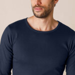 T - shirt sous - vtement homme col rond manches longues chaleur douce - lot de 2 - 77 / 84 - bleu - ...