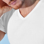 T - shirt sous - v�tement homme col v - lot de 3 - blancheporte