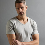 T - shirt sous - v�tement homme col v manches courtes chaleur douce - lot de 2 - 85 / 92 - gris - thermoperle ...