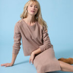 T - shirt spécial petites uni, détails boutons sur l'épaule, maille grattée - blancheporte T - shirt spécial petites uni, détails boutons sur l'épaule, maille grattée - blancheporte