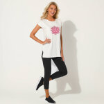 T - shirt tunique, imprimé placé - blancheporte T - shirt tunique, imprimé placé - blancheporte