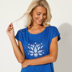 T - shirt tunique, imprim� plac� - blancheporte