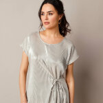 T - shirt tunique, maille plisse - 34 / 36 - or - lora zellini