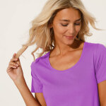 T - shirt uni col rond, coton biologique( * * ) - blancheporte