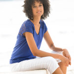 T - shirt uni macramé - blancheporte T - shirt uni macramé - blancheporte