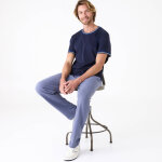 T - shirt uni manches courtes d�tails ray�s - blancheporte