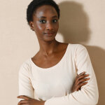 T - shirt uni manches longues en coton biologique( * * ) - blancheporte