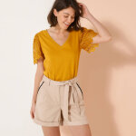 Short brod, ceinture  nouer amovible - blancheporte
