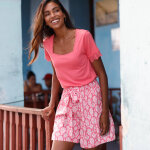 Short nou viscose fluide, imprim - blancheporte