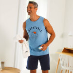 Short pyjama uni coton piping contrast - blancheporte