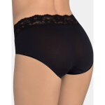 Slip coton et dentelle forme midi romance - lot de 4 (3 + 1 gratuit) - 38 - noir - sloggi