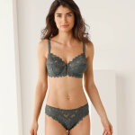 Slip dentelle unie arum - 38 / 40 - vert - sans complexe