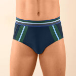 Slip ferm taille haute bandes contrastes - lot de 6 - blancheporte