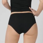 Slip forme midi  go  coton issu de l'agriculture biologique - lot de 2 - s - noir - sloggi