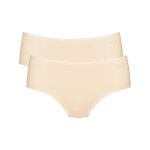 Slip forme midi  go  coton issu de l'agriculture biologique - lot de 2 - l - rose - sloggi