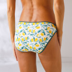 Slip forme mini coton stretch imprim  citrons  - lot de 4 - blancheporte