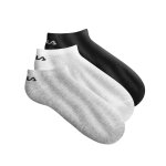 Socquettes invisibles fila - lot de 3 paires - 35 / 38 - blanc / gris / noir - fila