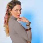 Sous - pull col roulé coton stretch uni - blancheporte Sous - pull col roulé coton stretch uni - blancheporte
