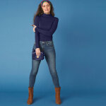 Sous - pull col roul stretch - 34 / 36 - bleu - colors&co