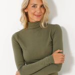 Sous - pull uni col roulé stretch - blancheporte Sous - pull uni col roulé stretch - blancheporte