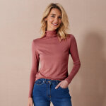 Sous - pull uni col roul� stretch - blancheporte