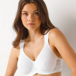 Soutien - gorge bonnets moul�s dentelle stretch - avec armatures - 95f - blanc - miss mary of sweden