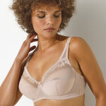 Soutien - gorge coeur crois dentelle - avec armatures - 110c - beige - playtex