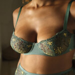 Soutien - gorge corbeille broderie florale et microfibre georgia - avec armatures - 90c - vert - sans ...
