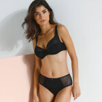 Soutien - gorge coton dentelle uni coria - avec armatures - 105c - noir - confidence lingerie