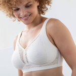 Soutien - gorge dentelle et velours grand maintien - sans armatures - blancheporte Soutien - gorge dentelle et velours grand maintien - sans armatures - blancheporte