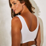 Soutien - gorge forme brassire ouvert devant dentelle - sans armatures - blancheporte