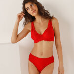Soutien - gorge forme foulard en dentelle et tulle stretch guspini - avec armatures - confidence lingerie ...