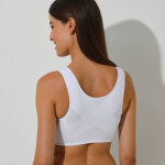 Soutien - gorge grand maintien coton stretch ouvert devant - sans armatures - blancheporte