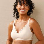 Soutien - gorge minimiseur en maille et dentelle  amourette  - sans armatures - 85c - beige - triumph ...