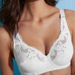 Soutien gorge uni brod� olbia - avec armatures - 85b - blanc - confidence lingerie