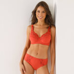 Soutien gorge uni brod olbia - avec armatures - 100 - rouge - confidence lingerie