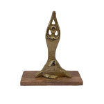 Statuette silhouette de danseuse en mtal - blancheporte