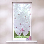 Store vitrage clairire voile imprim feuilles - blancheporte