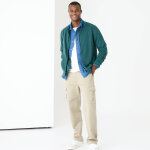 Sweat col bomber enti�rement zipp� uni - blancheporte