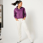 Sweat col montant zipp en molleton gratt - blancheporte
