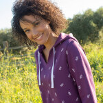 Sweat imprim� avec capuche en molleton - blancheporte