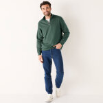 Sweat molleton col camionneur zipp� - blancheporte