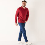 Sweat molleton col polo - blancheporte