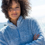 Sweat zipp, maille peluche - blancheporte