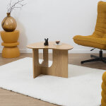 Table d'appoint ronde, en bois - blancheporte